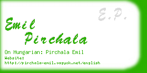 emil pirchala business card